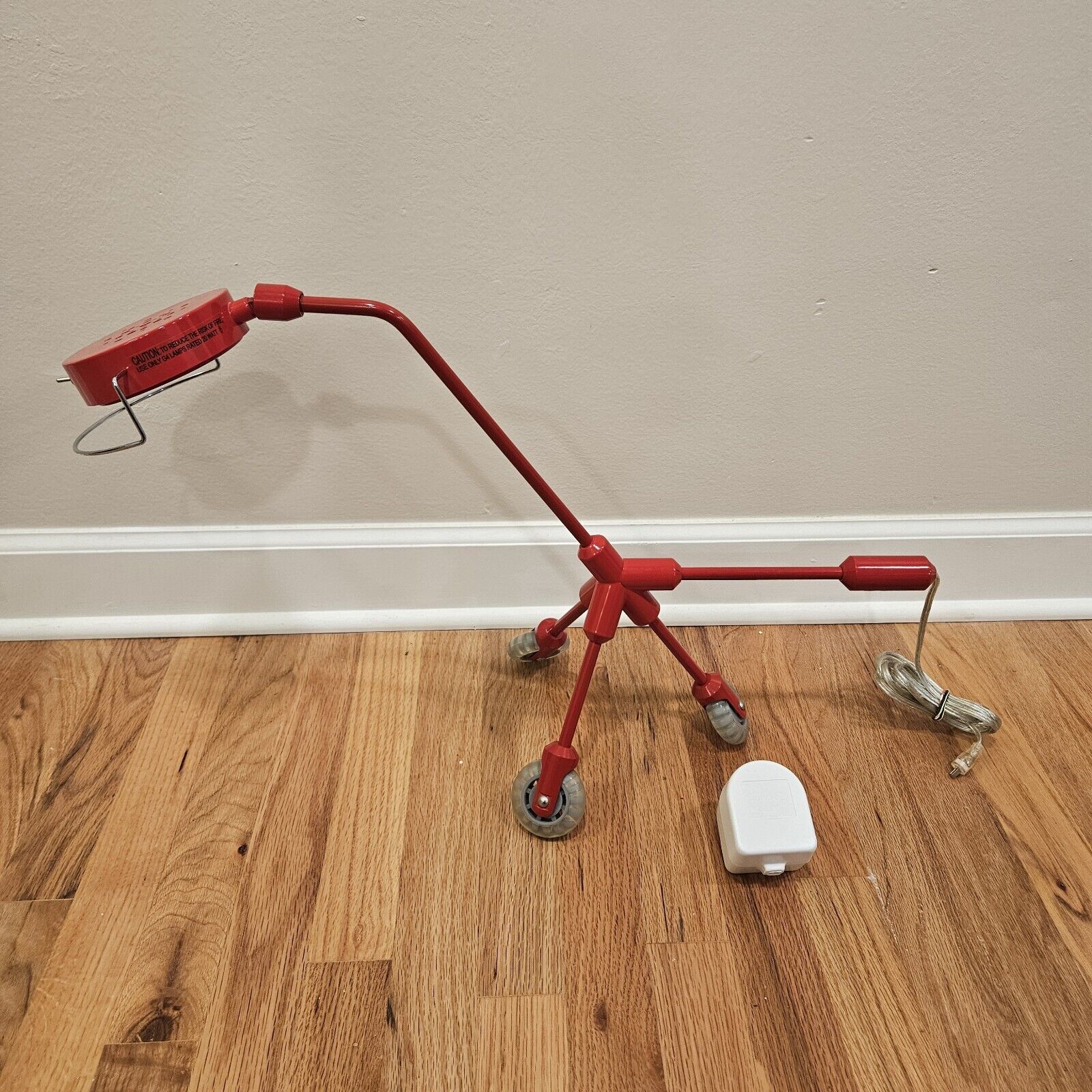 🔥Vintage🔥 Postmodern Ikea Kila Rolling Table Lamp by Harry Allen c.2001