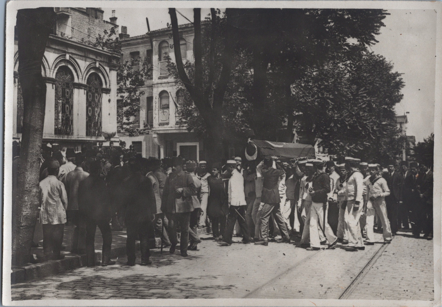 Constantinople, Burial of Marshal Chakir Pasha, Vintage Print, June 1914 T