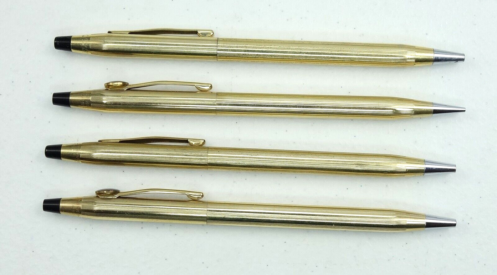 Lot of Cross 1/20 12k Gold Filled Ballpoint Pens & Mechanical Pencil Made in USA