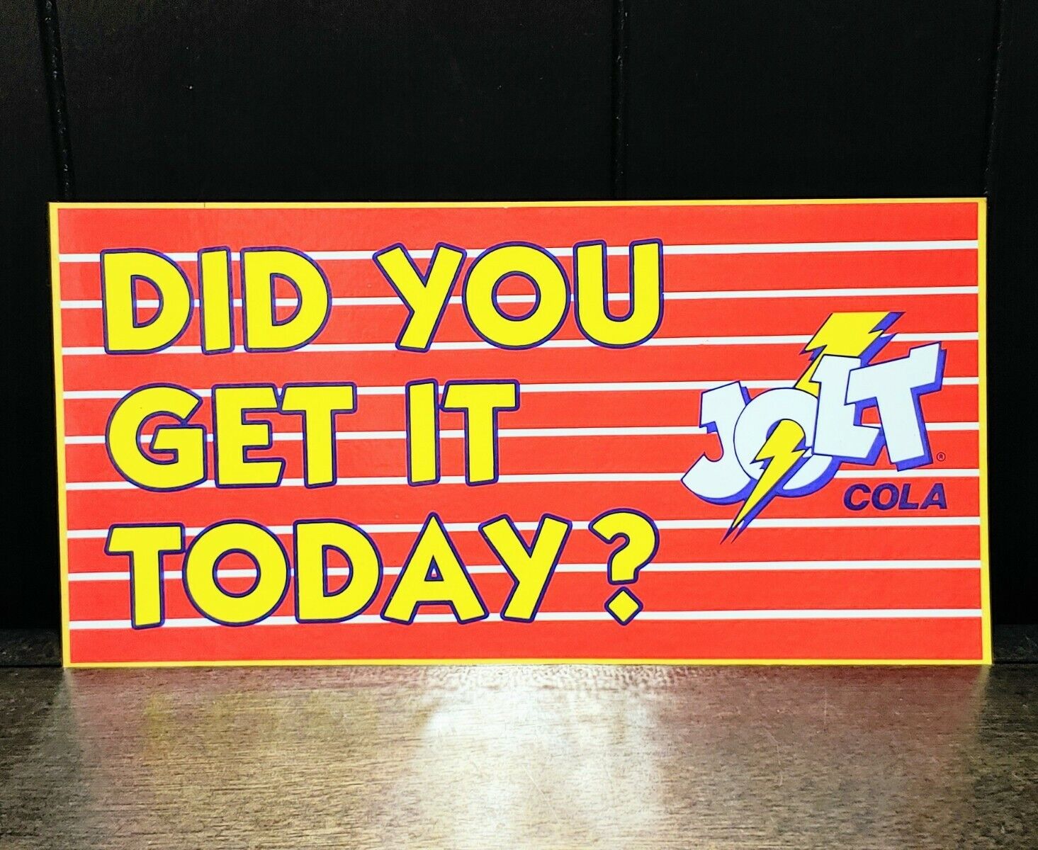 1990\'s Vintage Original Jolt Cola Soda Advertising Decal Sticker 7 1/2\