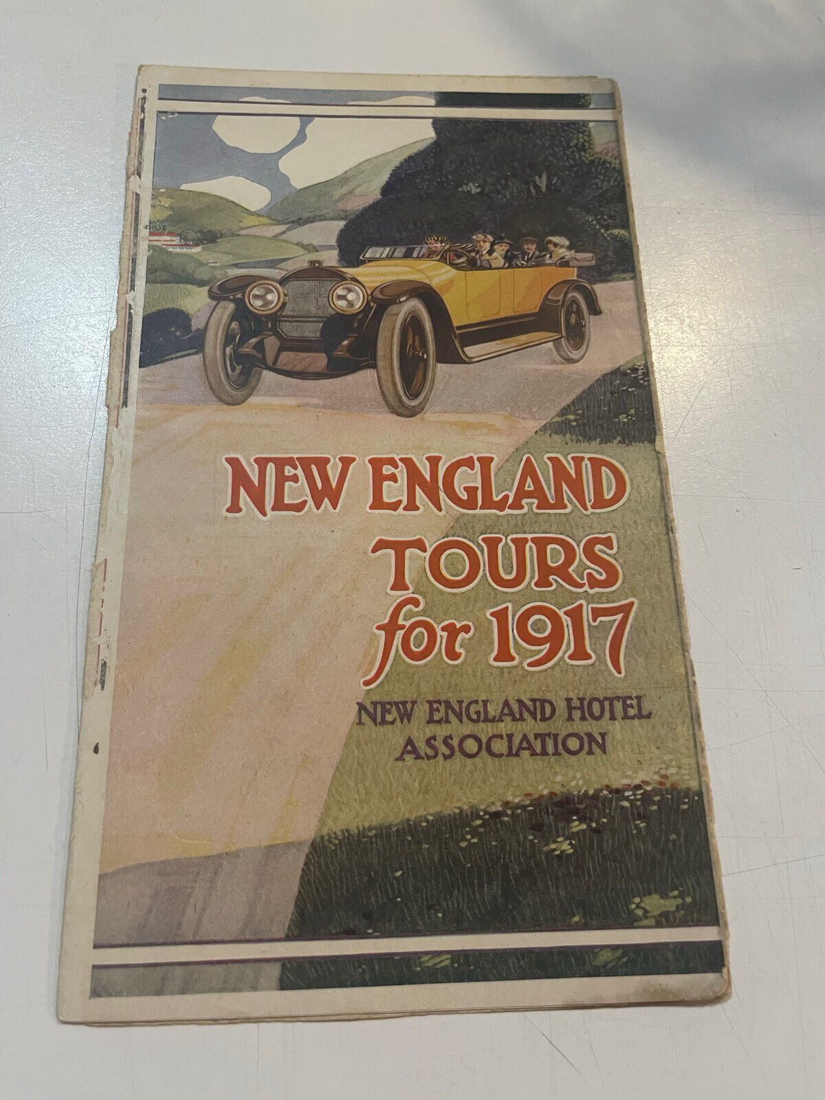 1917 New England Hotel Association Motor Car Tours Travel Brochure and Map 