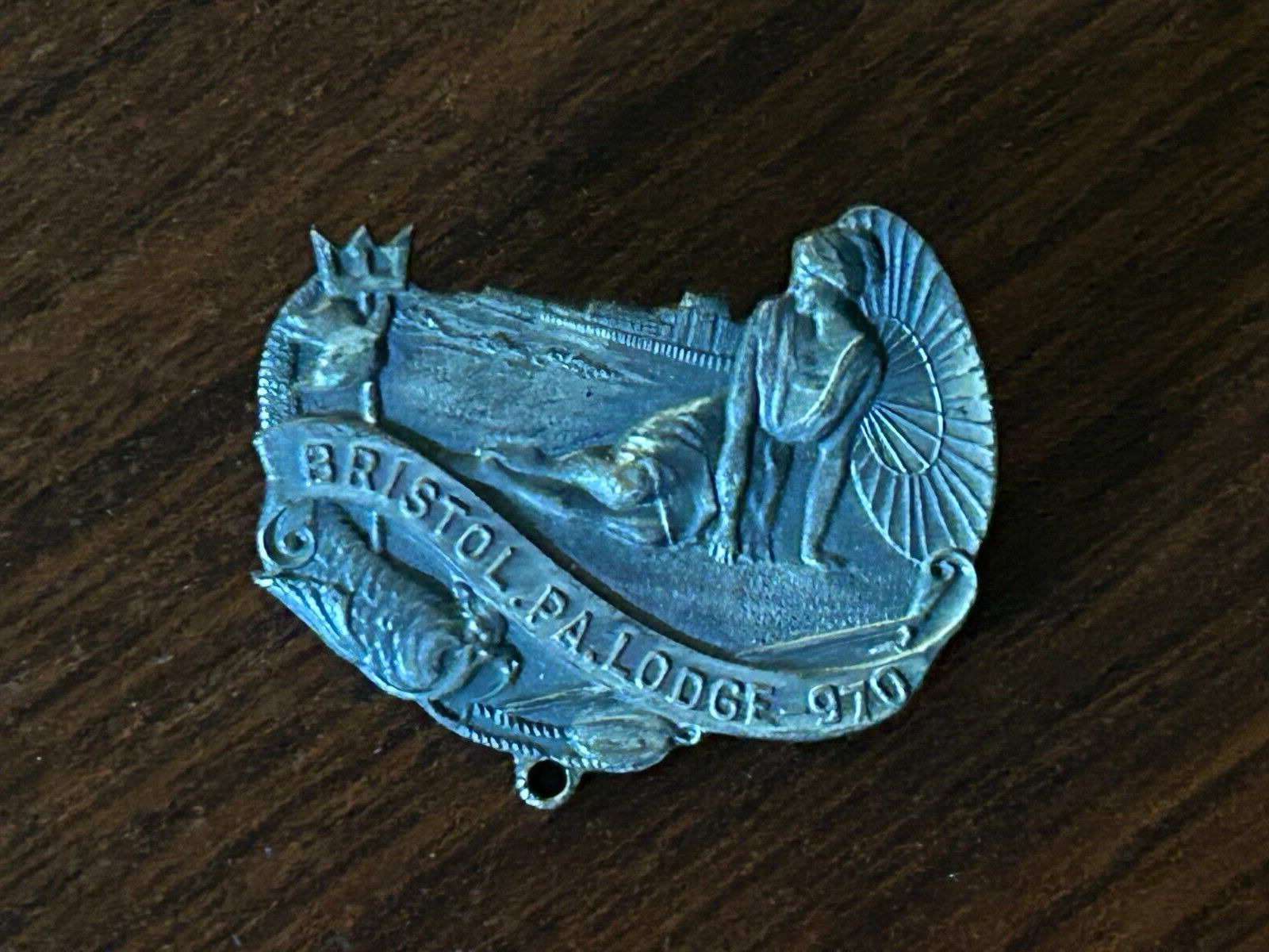Bristol Pennsylvania Elks Badge Pin Medal Holder Vintage Antique Lodge 970 Deco