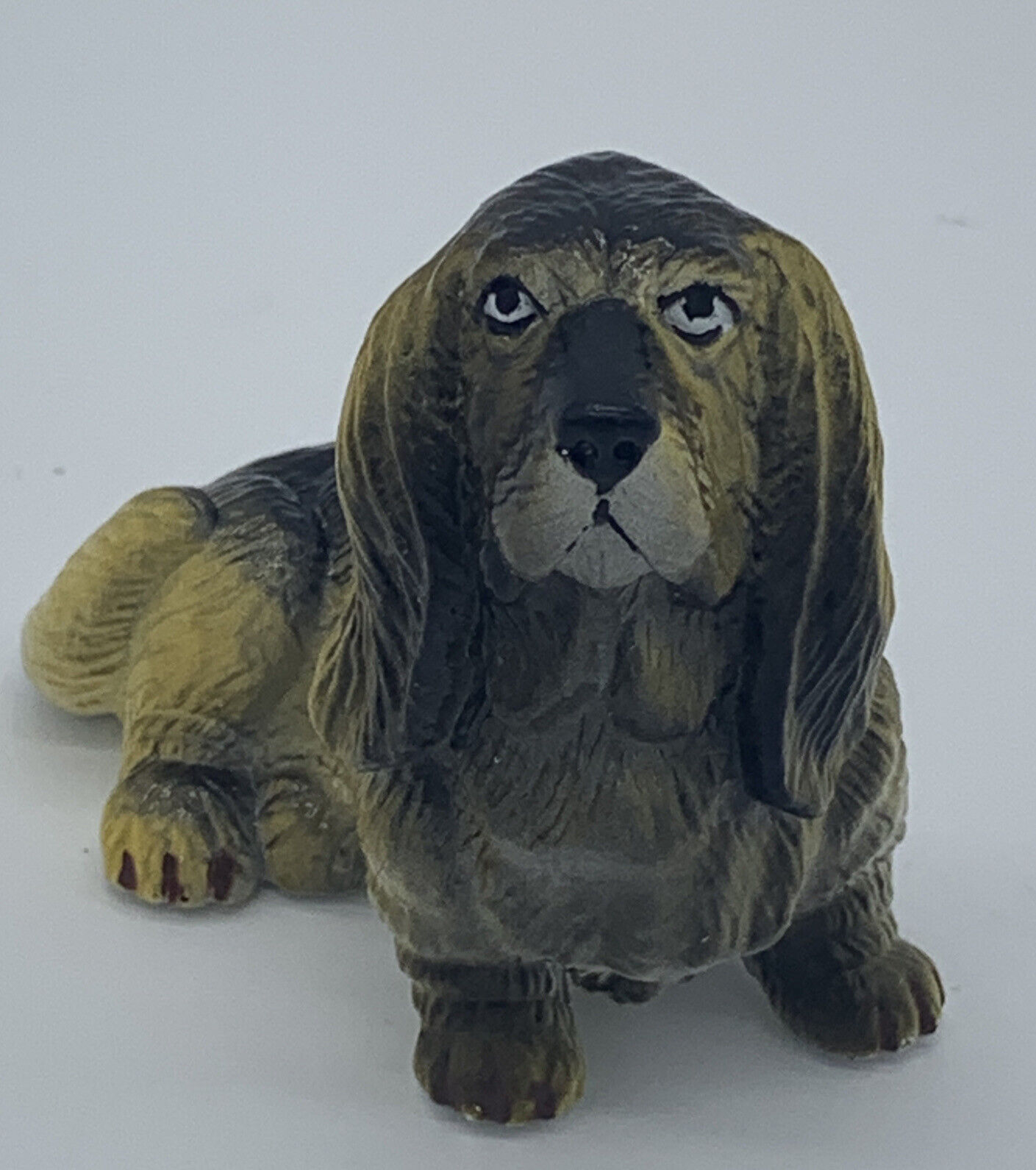Vintage New-Ray Soft Rubber Basset Hound Dog Toy Figure 2 1/4