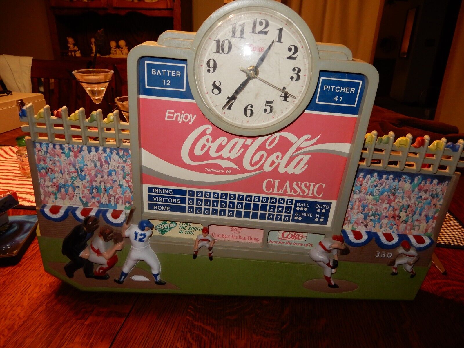 1991 Coca Cola Baseball Clock (Vintage)