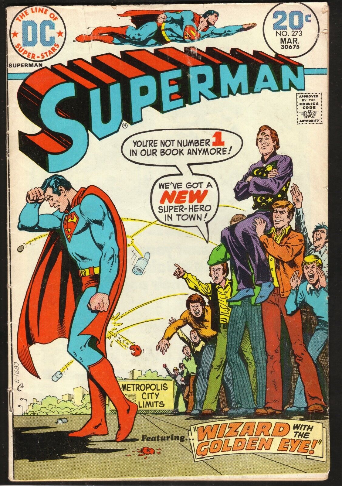 Superman #273--The Wizard with the Golden Eye--1974 DC Comic Book