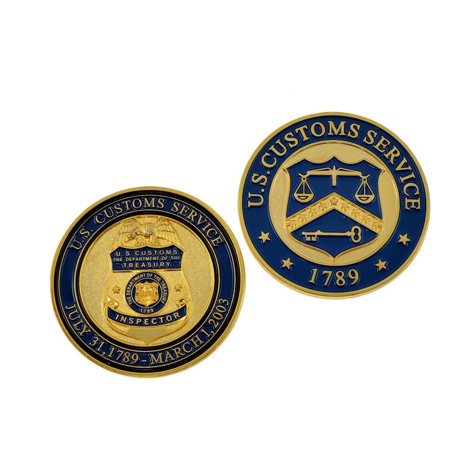 U S Customs Inspector Treasury Department Challenge Coin Commemorative USCS