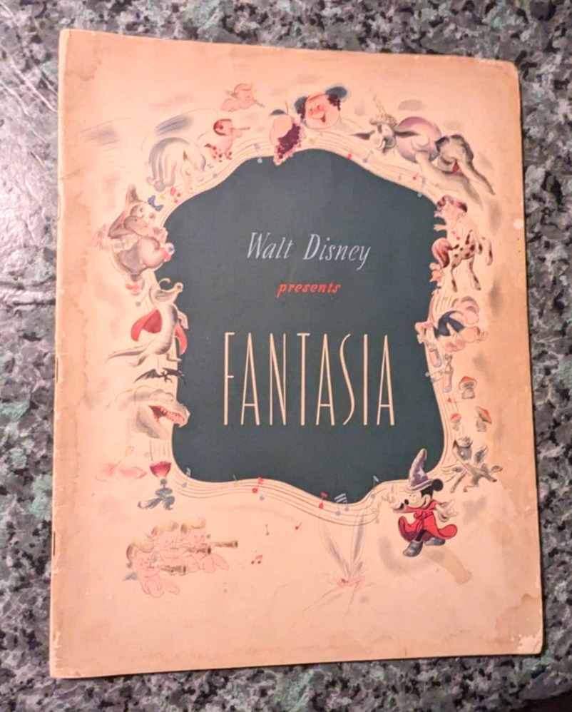 Walt Disney Presents Fantasia Movie Music Program Book 1940 Leopold Stokowski