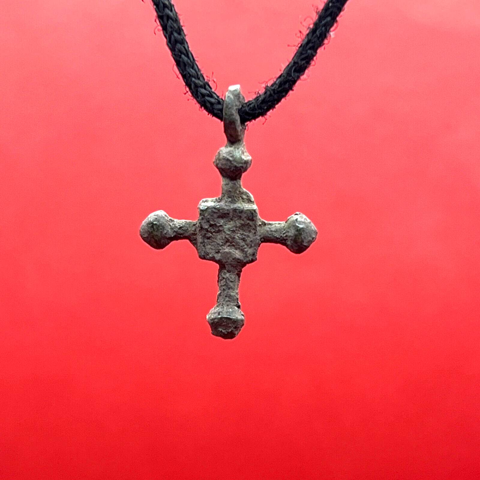 Ancient bronze Viking cross 10th-12th century