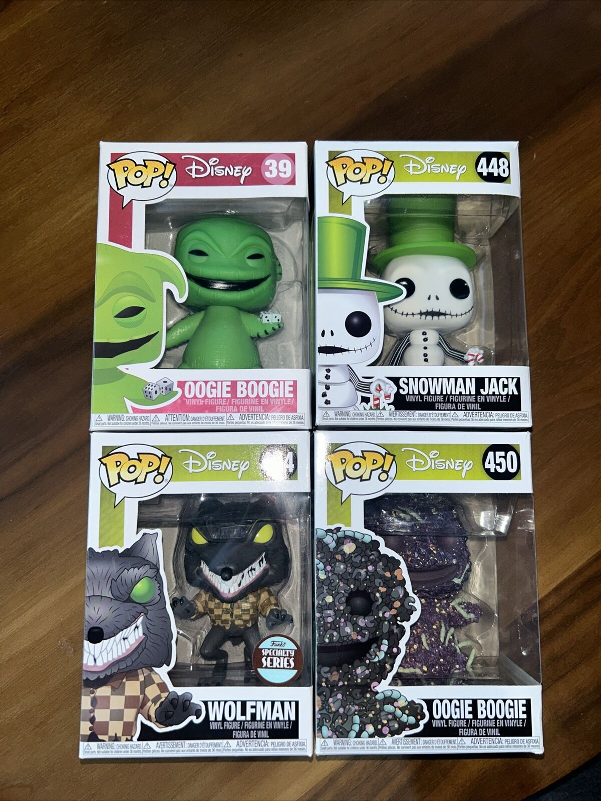 Lot of 4 Nightmare before christmas Funko Pops