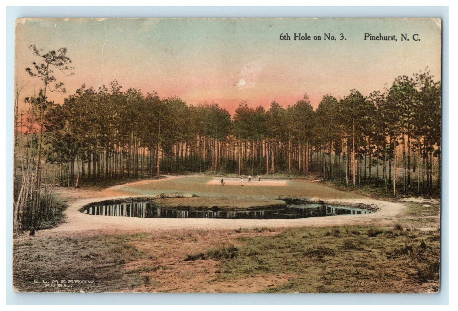 c1920s 6th Hole on No.3 Pinehurst North Carolina NC Vintage Posted Postcard