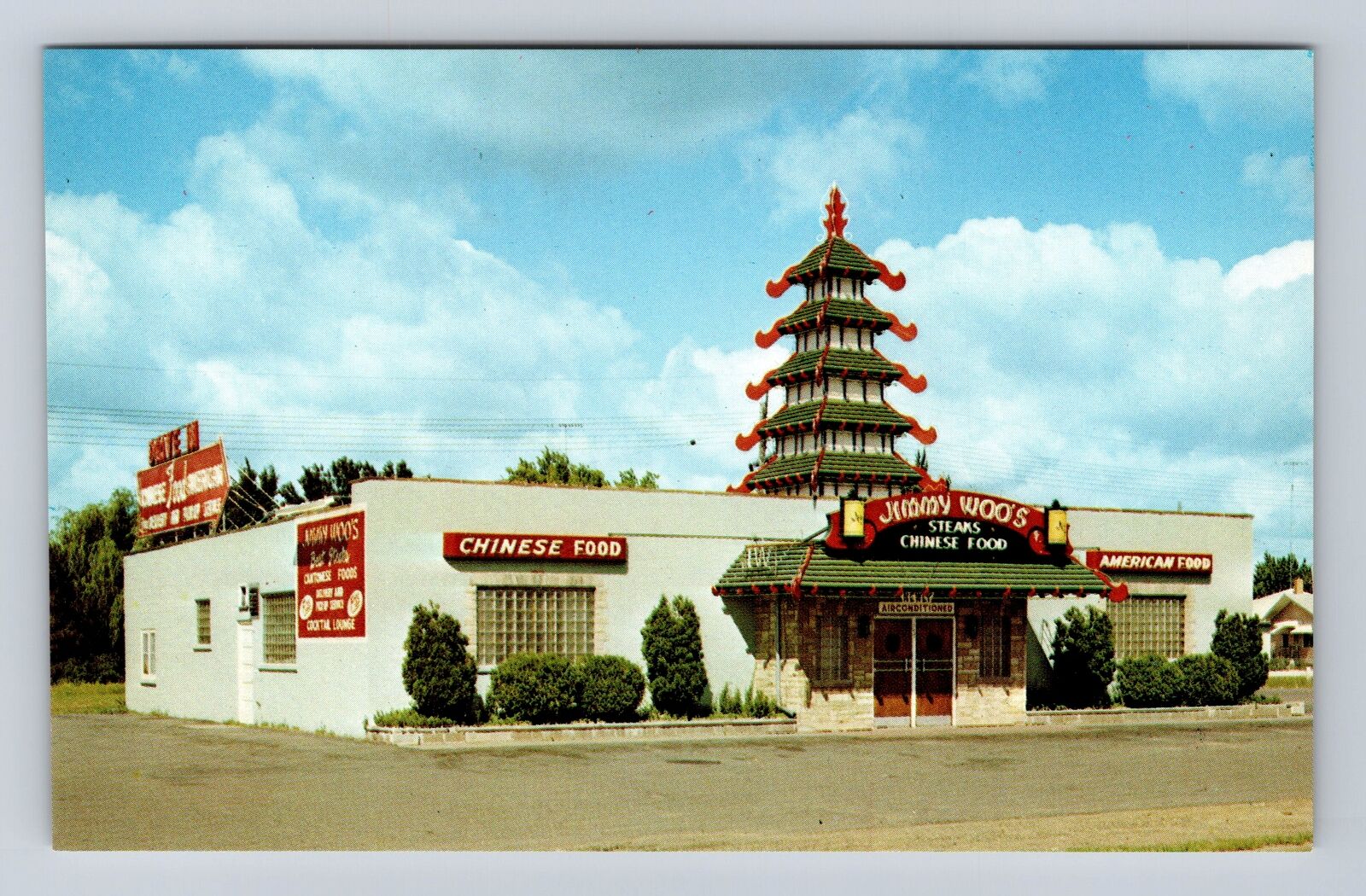 Eau Claire WI-Wisconsin, Jimmy Woo's Restaurant Advertising, Vintage Postcard