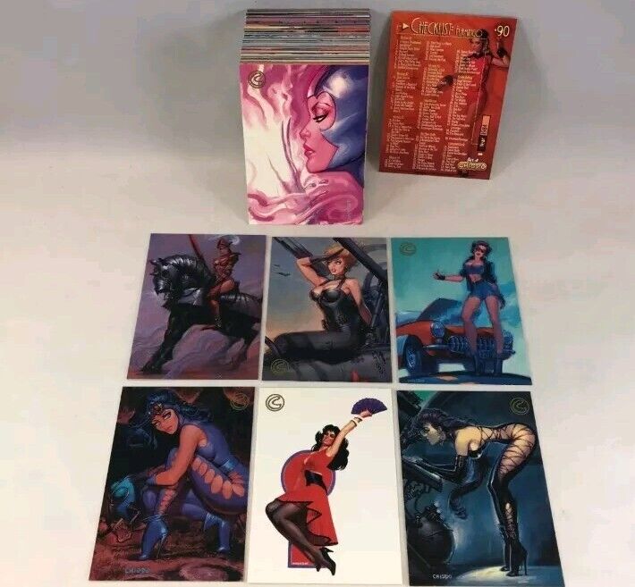 THE ART OF JOE CHIODO by WILDSTORM (1997) Complete Base Card Set of 90