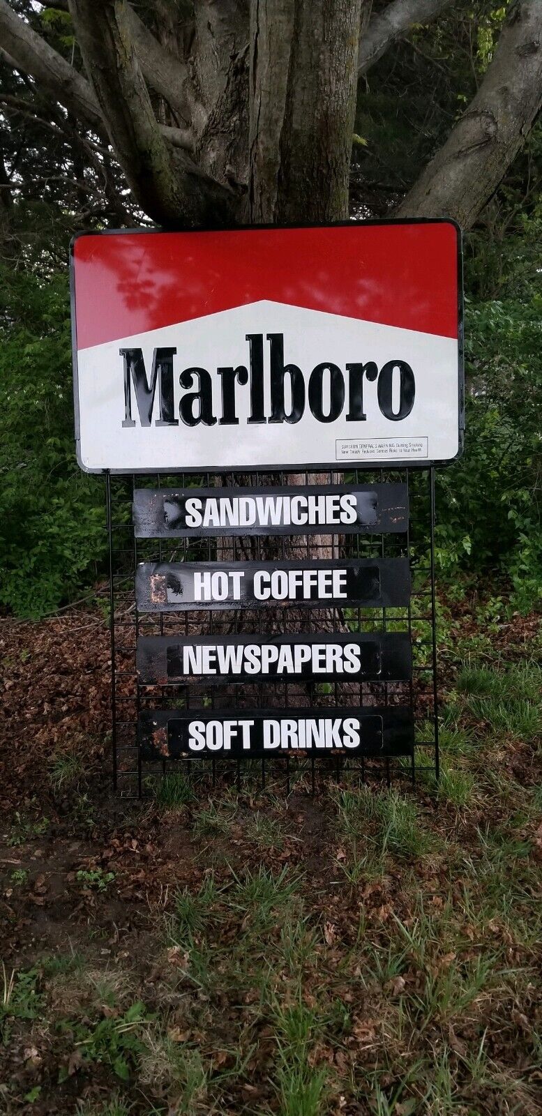 Large vintage double sided Marlboro sandwich sign 