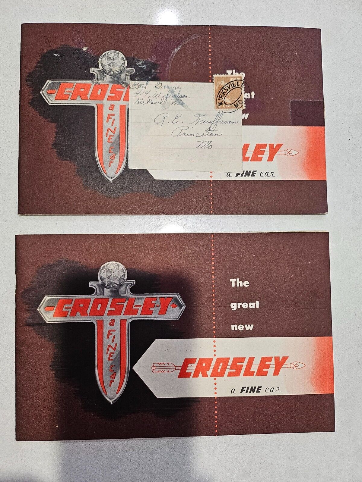 2 1946 CROSLEY A Fine Car full color catalog + Cobra Copper Braised Enginengi