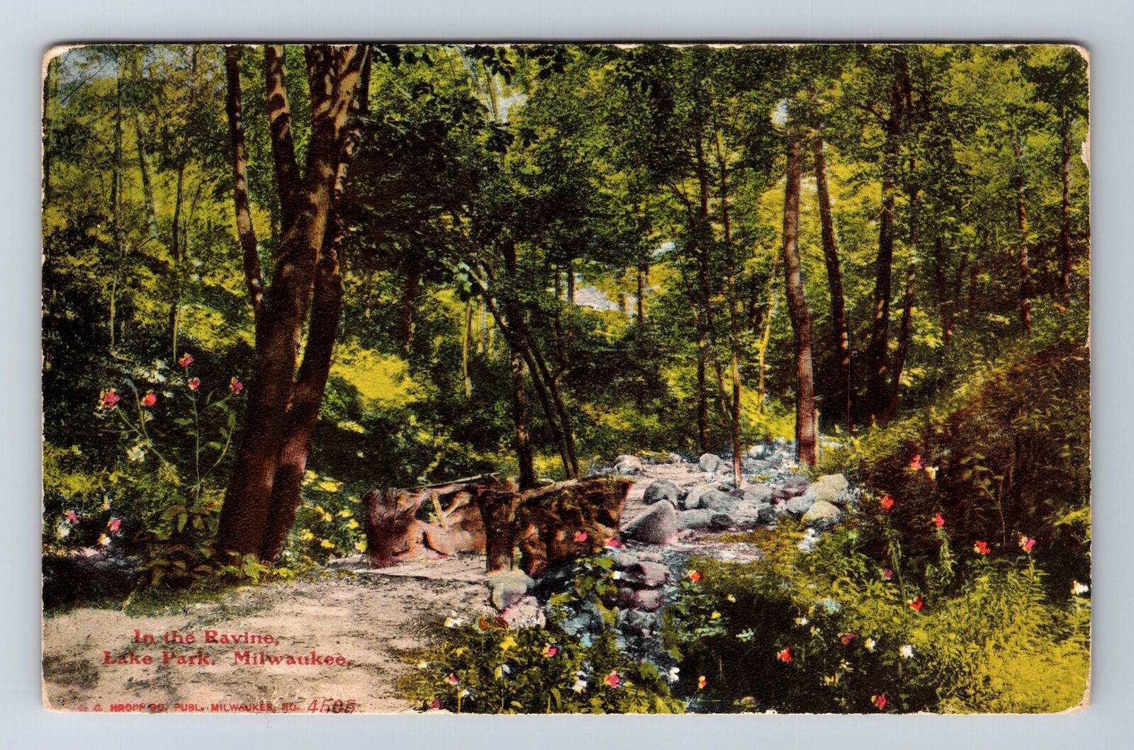 Milwaukee WI-Wisconsin, In The Ravino, Lake Park, Antique, Vintage Postcard