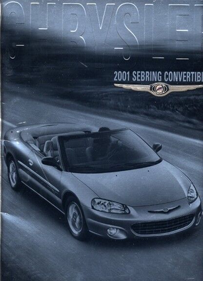 2001 Chrysler Sebring Convertible Original Sales Brochure Book Catalog