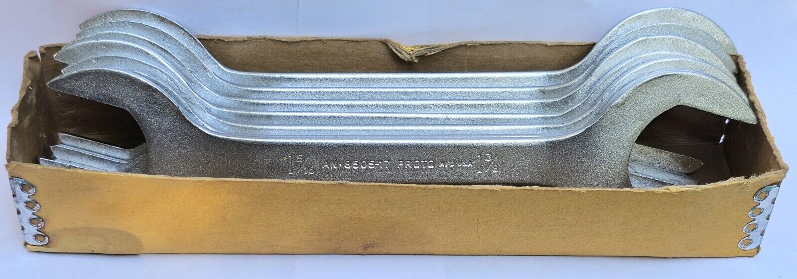NOS Box of 7 PROTO Open End 1-5/16” × 1-3/8” Hydraulic Aircraft Wrench AN8505-17