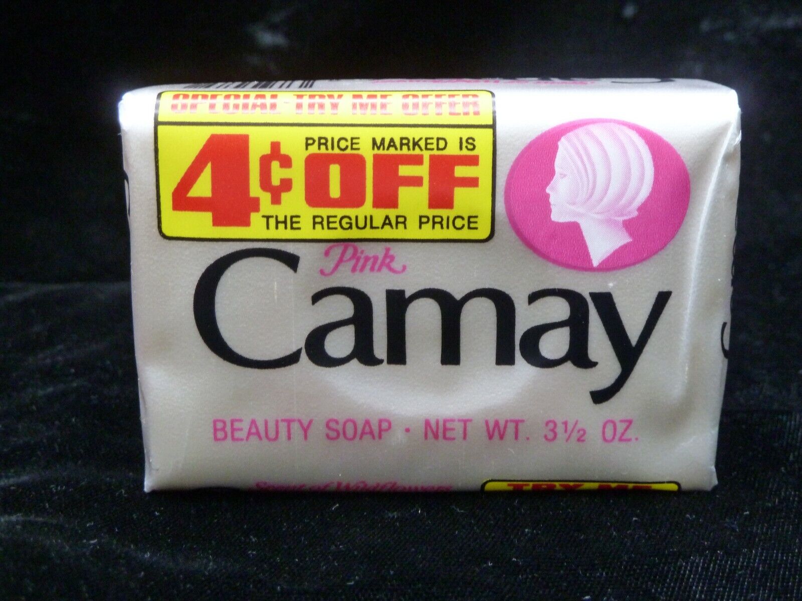 Pink CAMAY Beauty Bar Soap~New old Stock~Vintage Scent of WILDFLOWERS~ 3 1/2 oz