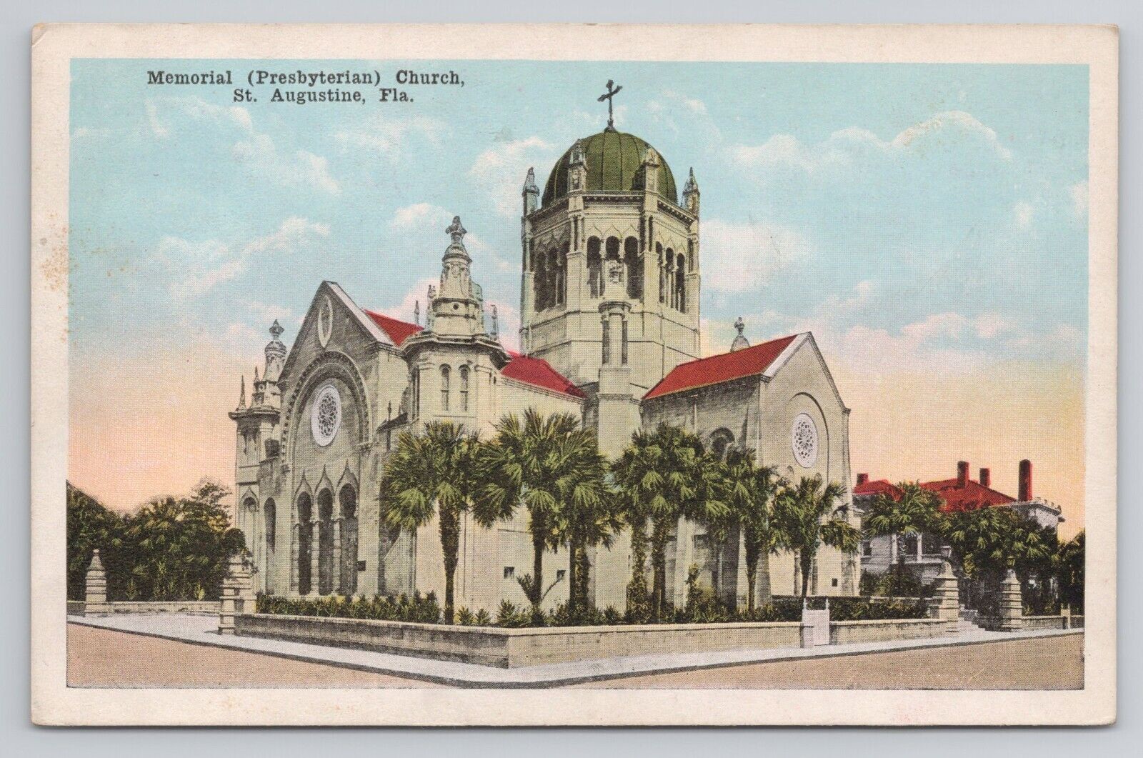 Postcard Memorial Presbyterian Church Saint Augustine Florida