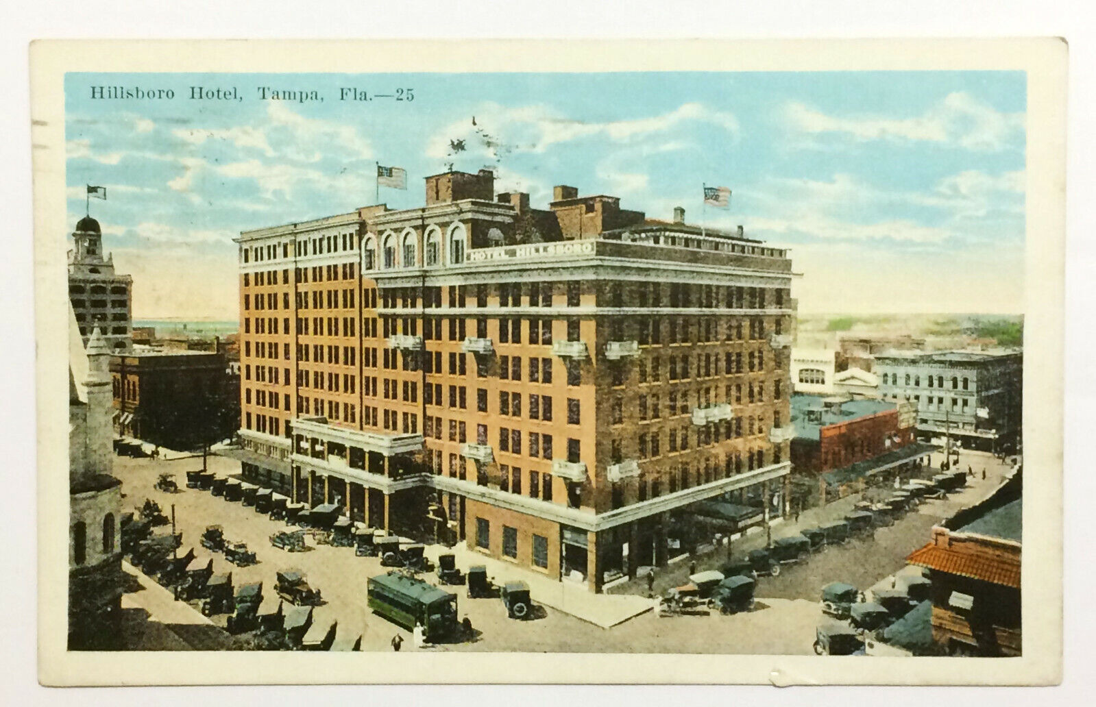 Hillsboro Hotel Tampa FL Postcard 1920s Florida 