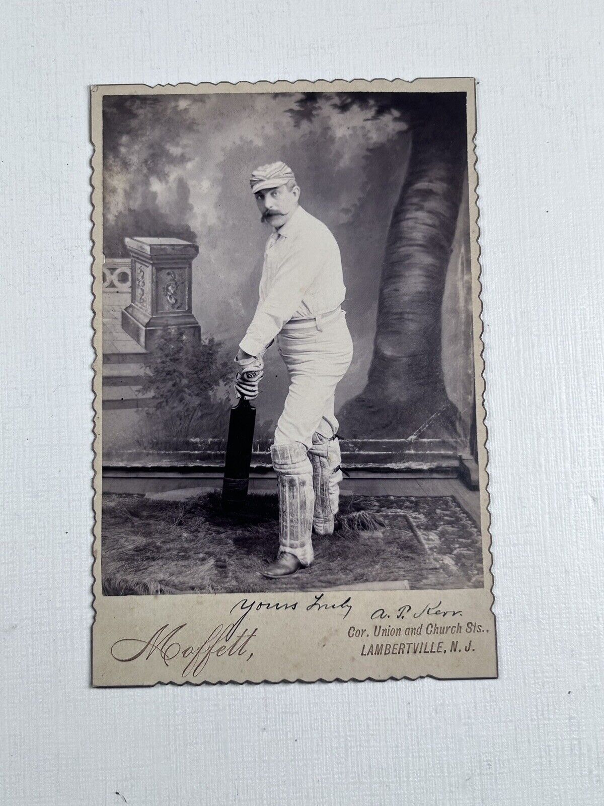 Cabinet Photo Cricket Player Cricketer AP Kerr Lambertville NJ
