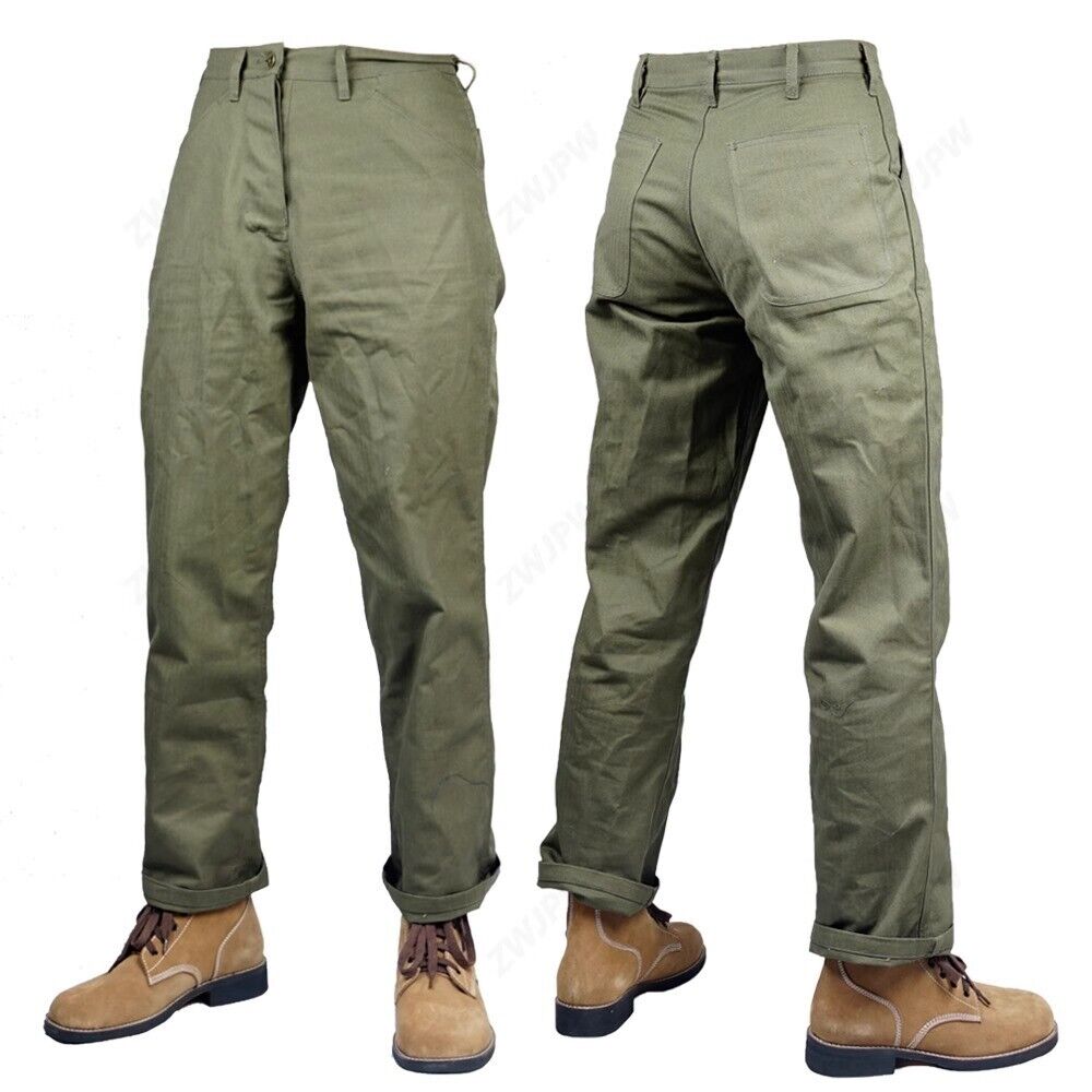 WWII WW2 WWII US GREEN USMC HBT Army Field Pants Trousers Size 36