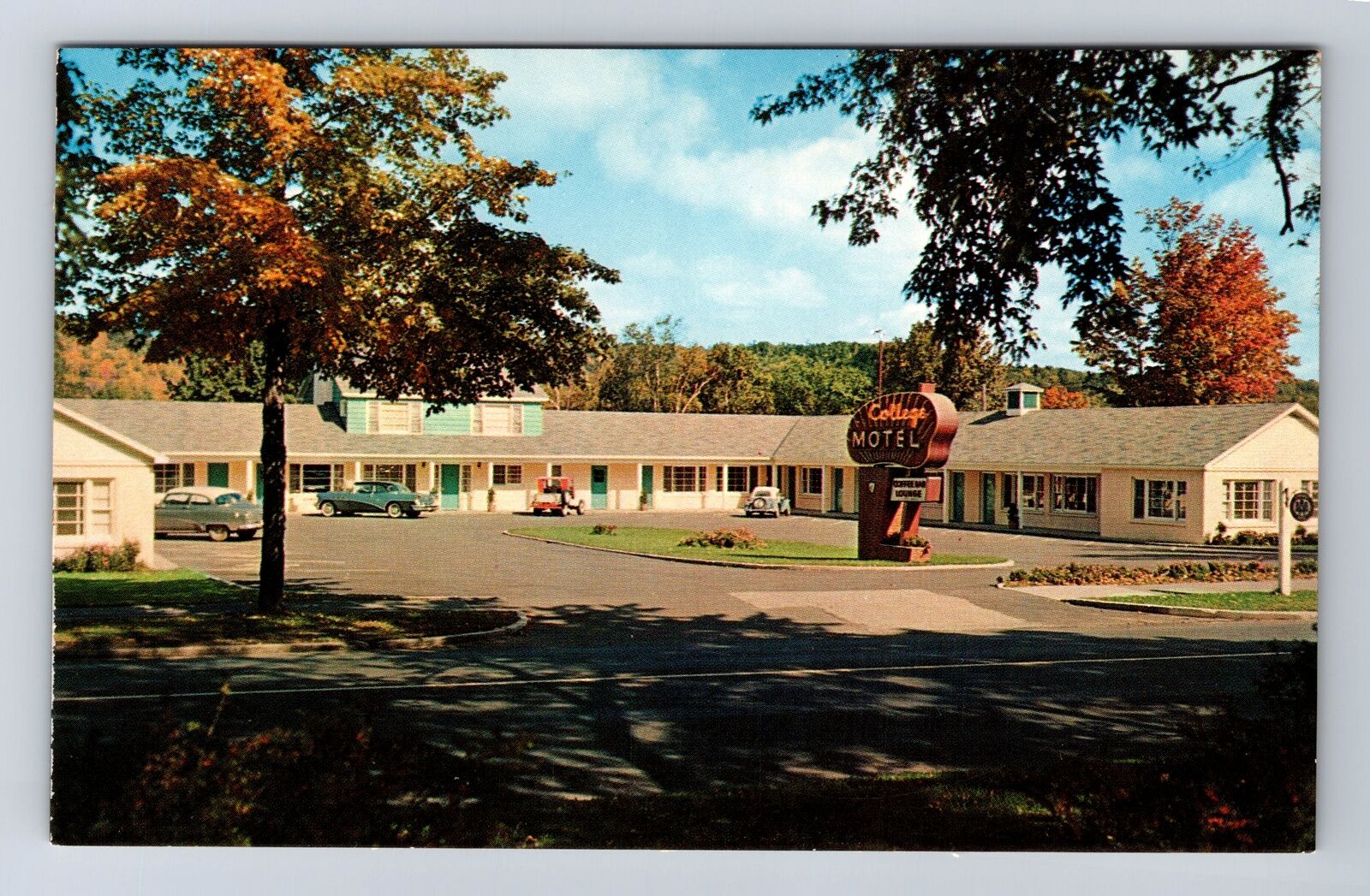 Houghton MI-Michigan, College Motel Advertising, Vintage Postcard