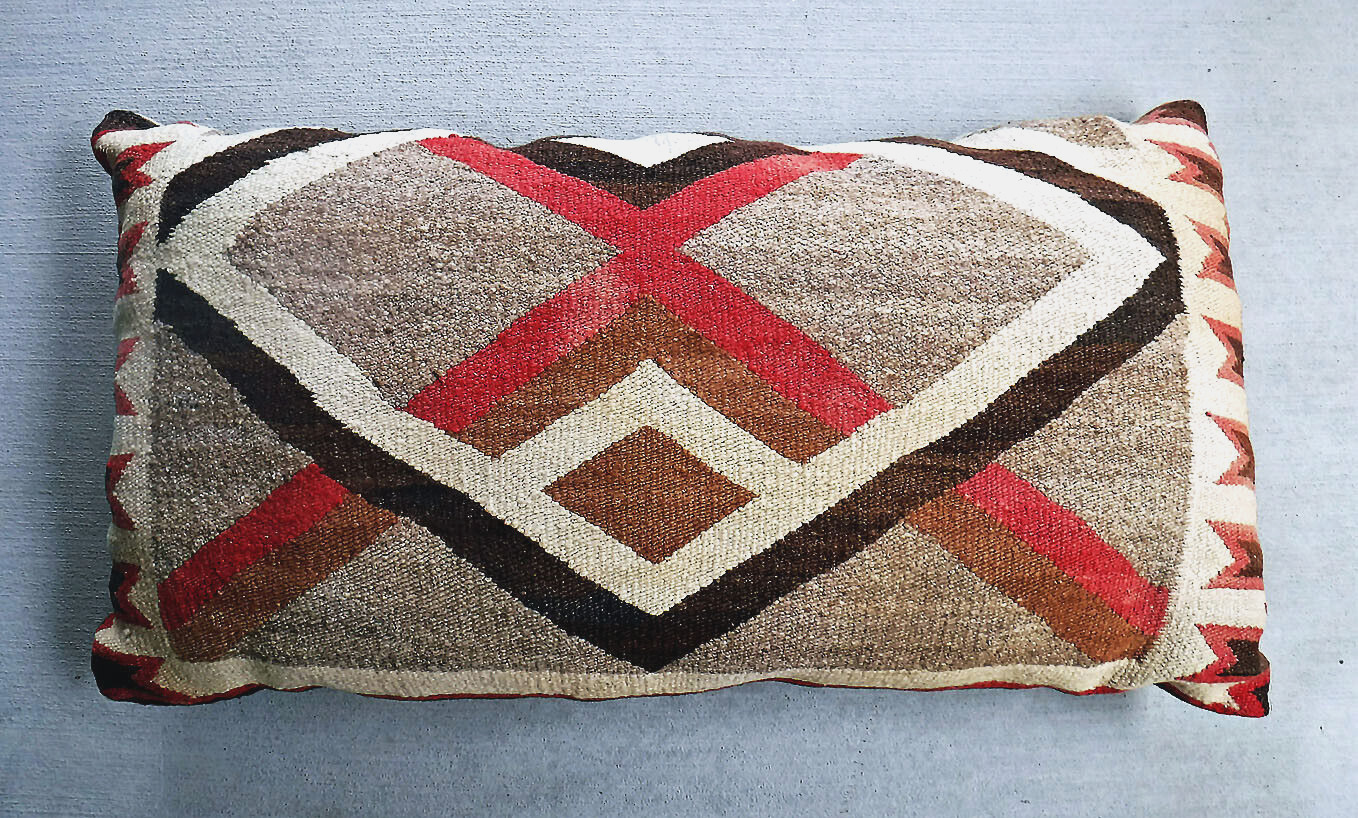 Large Early Antique Vintage 1880s-1900s Native American Navajo Indian Pillow 34