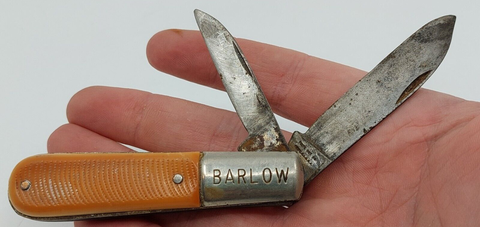SUPER OLD Vintage Barlow 2 Blade Folding Knife