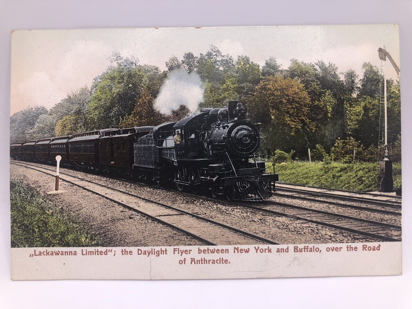 Postcard Lackawanna Limited Daylight Flyer Between New York and Buffalo Unposted