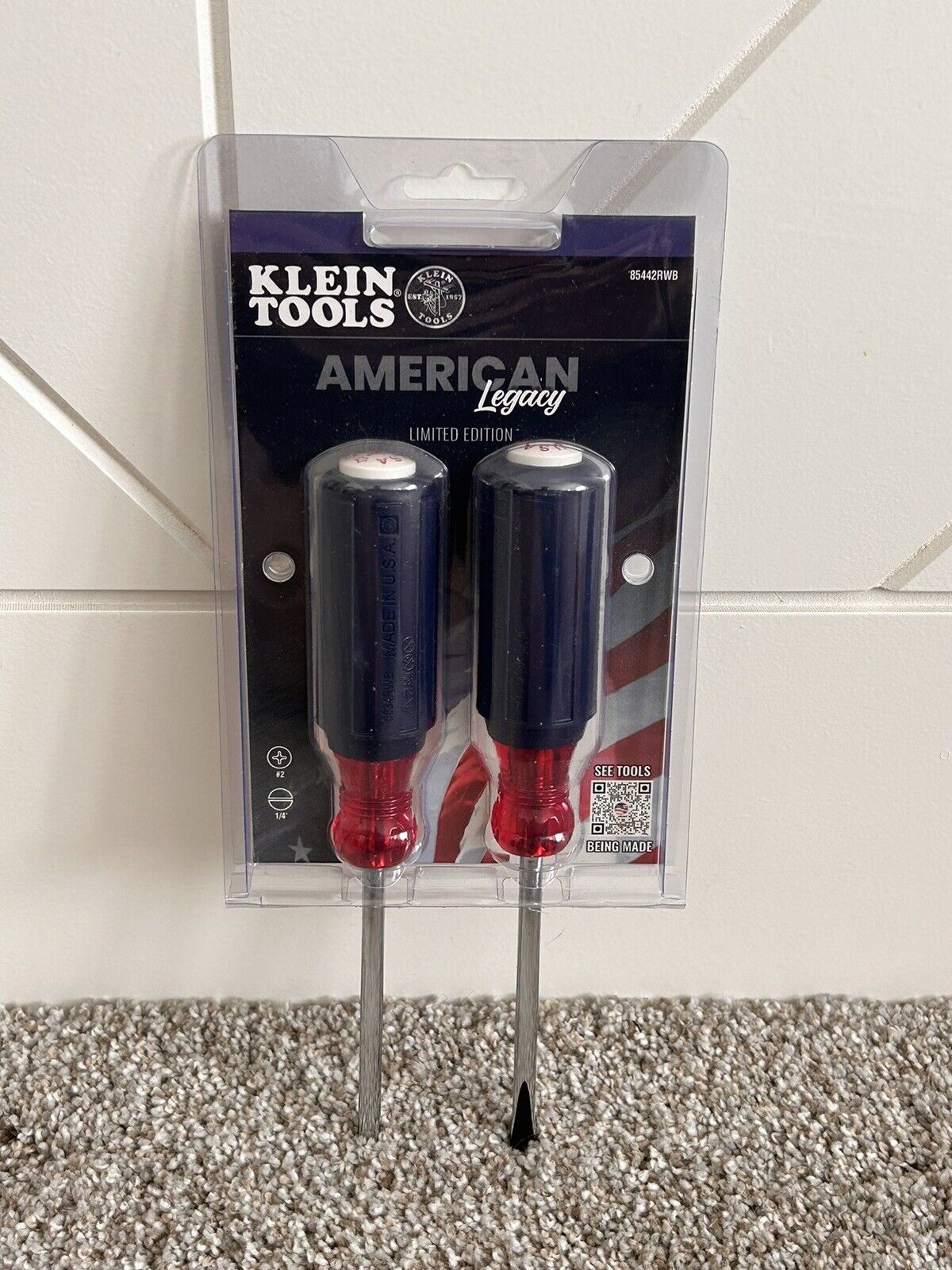 Klein Tools 85442RWB American Legacy Screwdriver 2pc Brand New