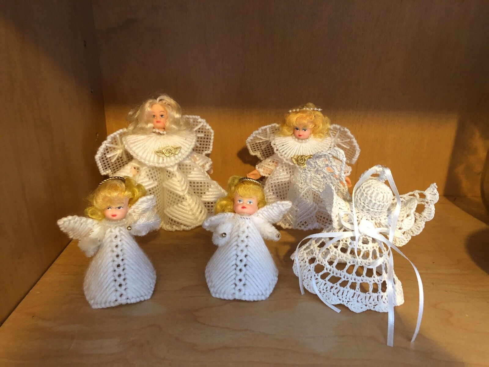 Lot of 5 Vintage Christmas Angels