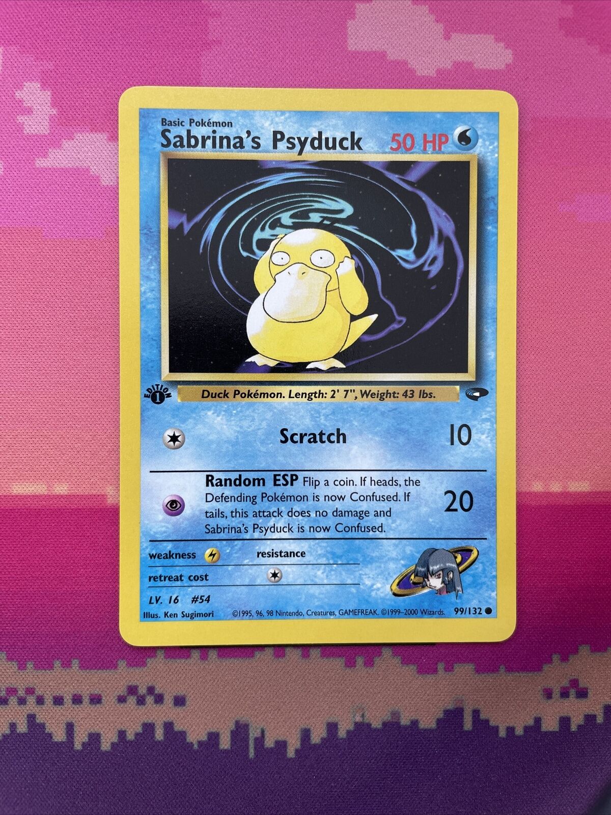 Pokemon Card Sabrina's Psyduck Gym Challenge 1st Edition Common 99/132 Near Mint