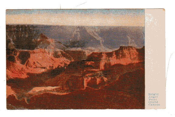Vintage 1924 Postcard The Grand Canyon Utah RPPC colored