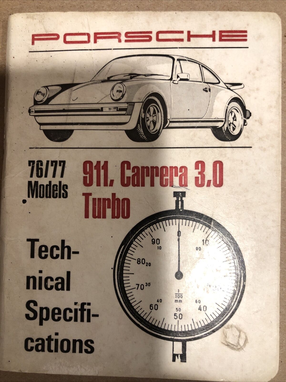 1976/77 PORSCHE 911, Carrera 3.0 Turbo Technical Specifications Booklet