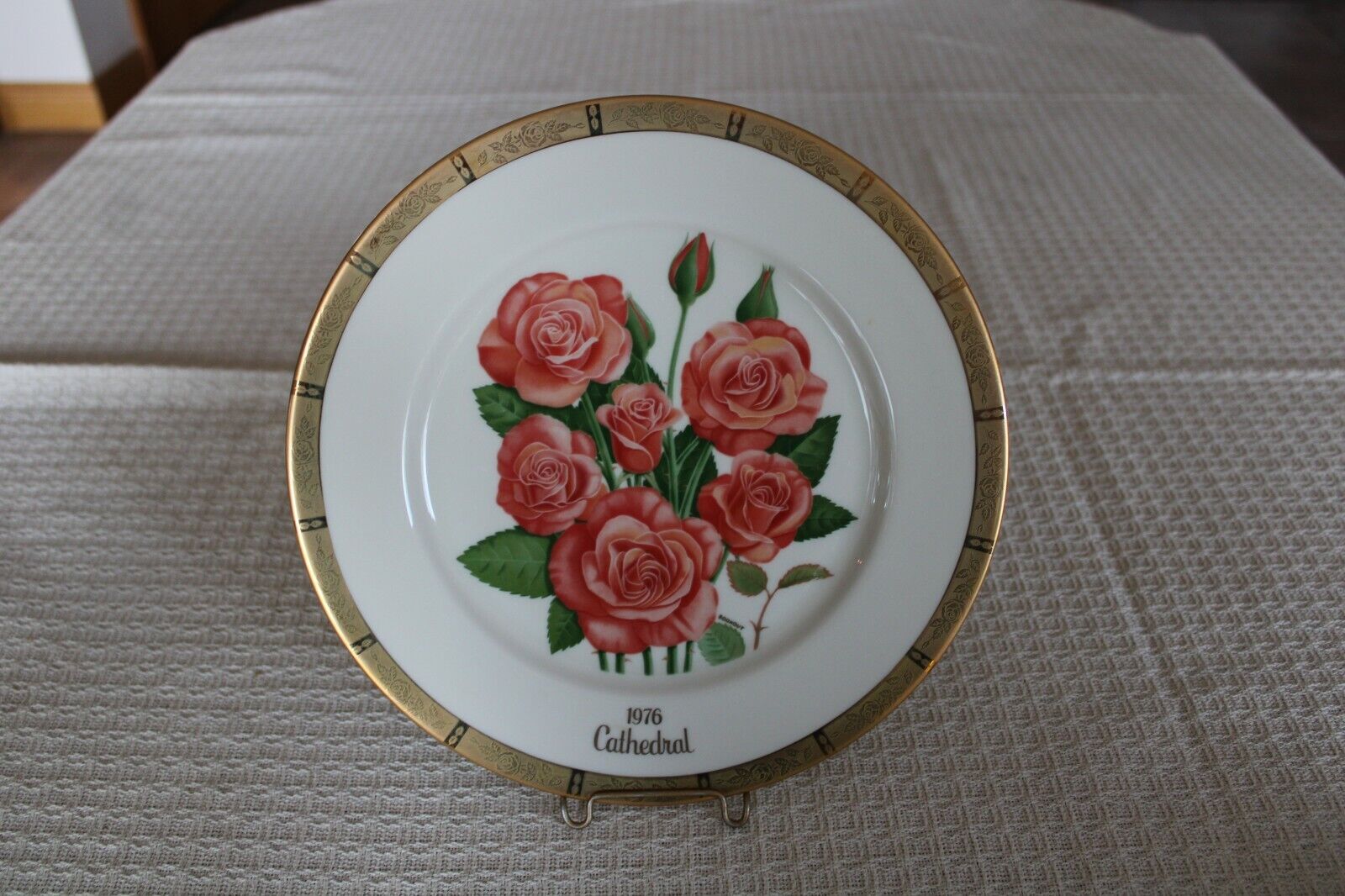 Gorham 1976 Cathedral  All-American Rose Selection Gallery Edition China Plate