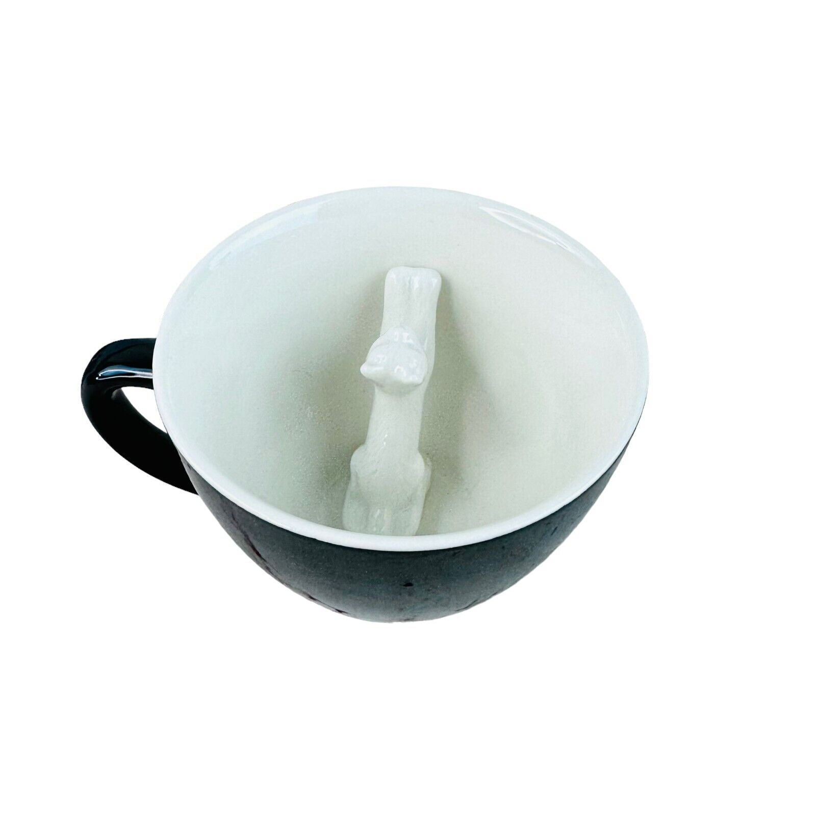 Ceramic Creature Cups Teacup Coffee Mug Stretch Cat Inside