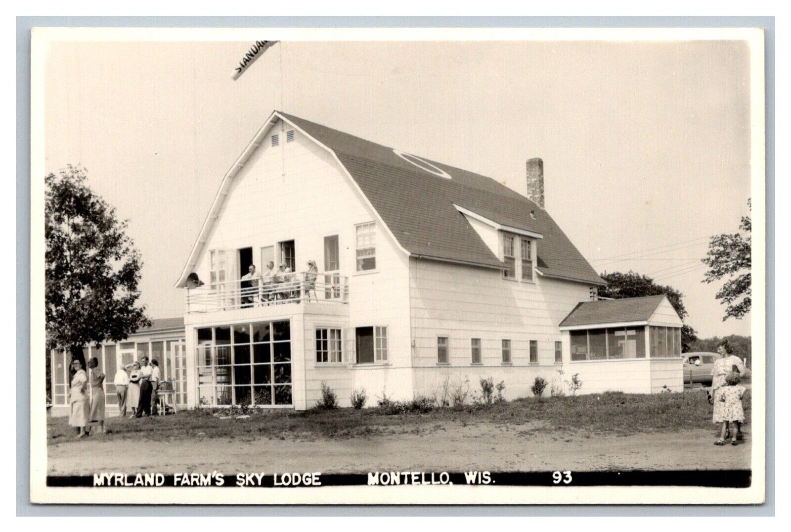 Montello, WI Wisconsin, Myrland Farm\'s Sky Lodge, Real Photo Postcard RPPC 