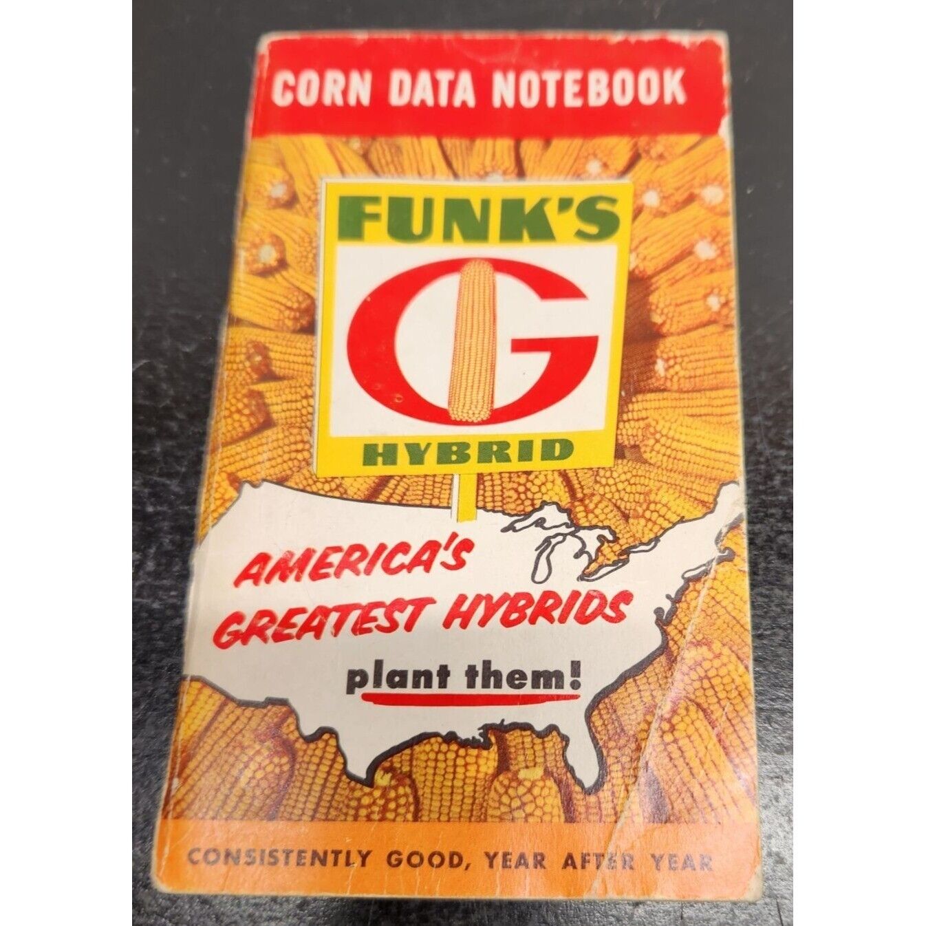 Vintage 1956 Funks Hybrid Corn Data Notebook