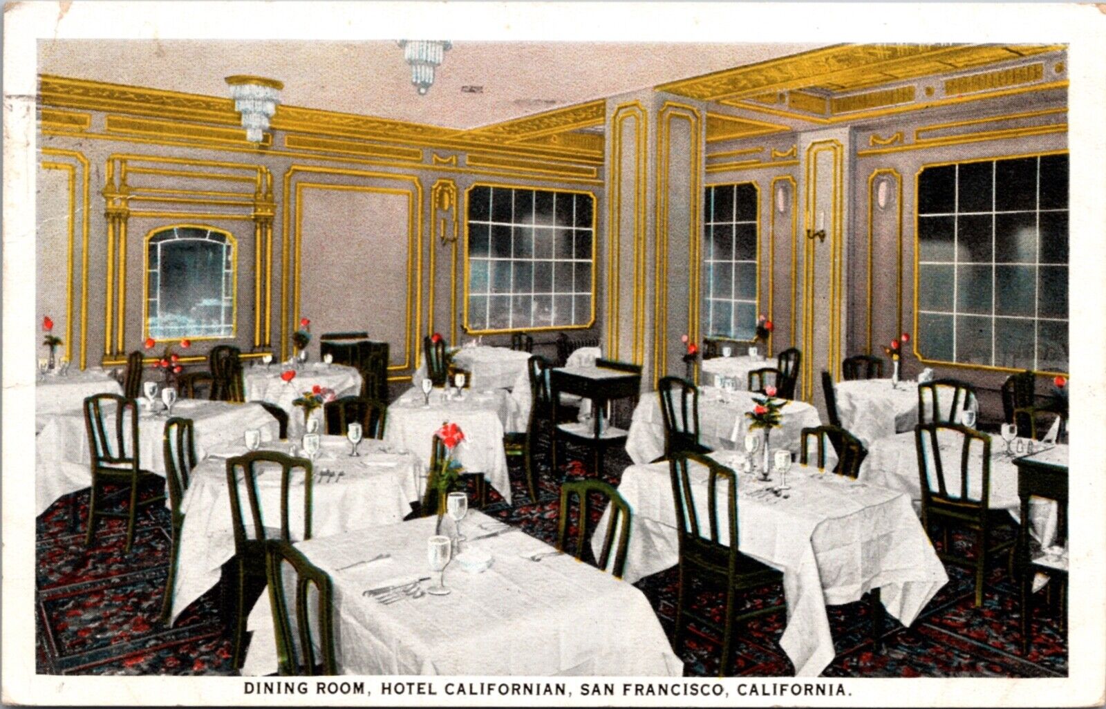 Postcard Dining Room at Hotel Californian in San Francisco, California
