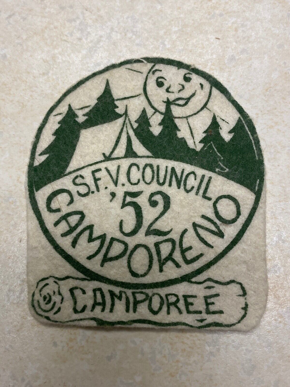 1952 San Fernando Valley Council Camporeno Felt Camporee Patch