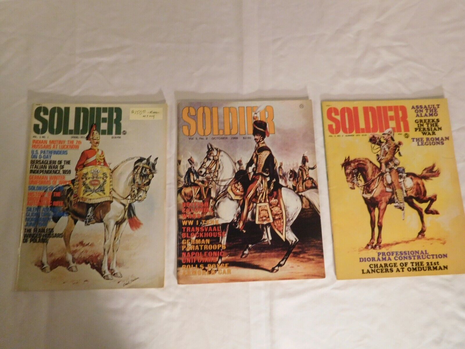 Courageous 3 Rare Soldier Magazine Vintage 1970's