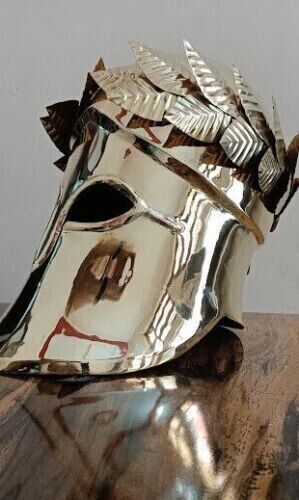 16 Gauge Brass Greek Knight Helmet Greek Corinthian Helmet Armor Brass Helmet