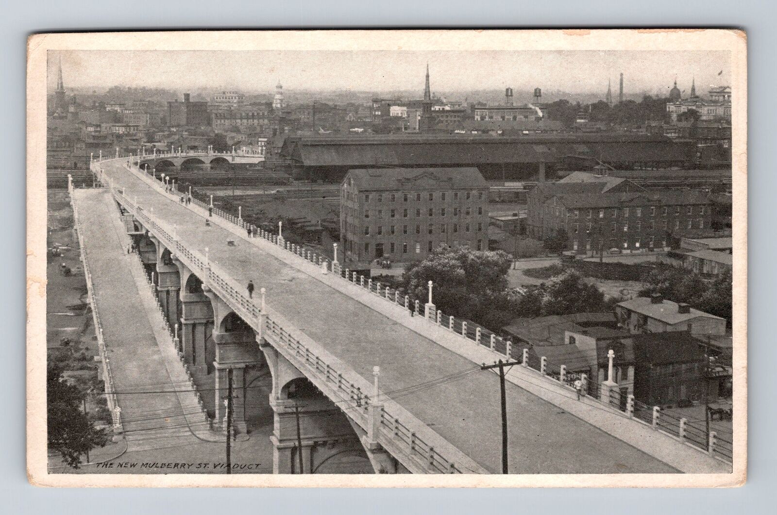 Harrisburg PA-Pennsylvania, New Mulberry St Viaduct, Antique Vintage Postcard