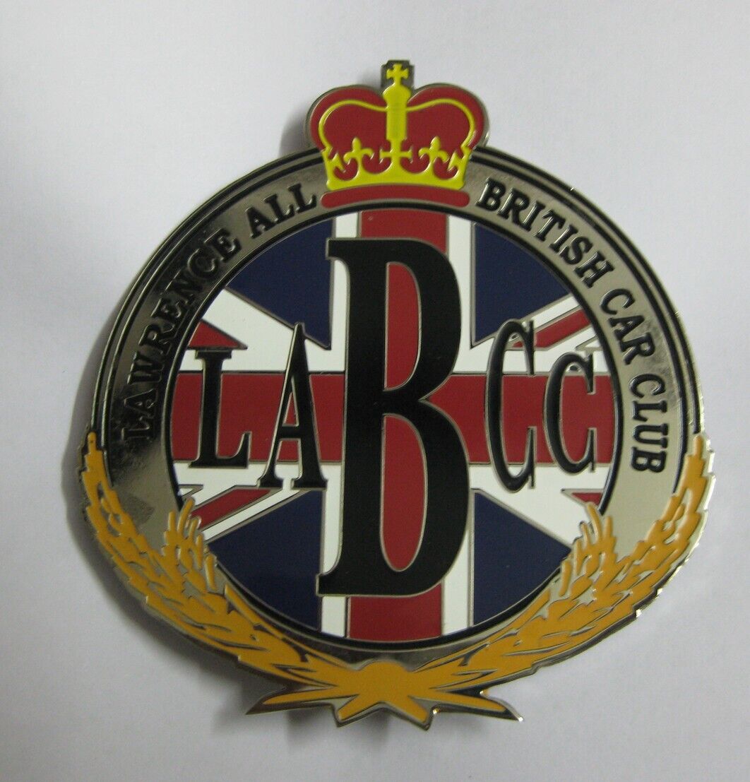 Car Badge- Lawrence All British Car Club Badge emblem Mg Jaguar Triumph Porsche
