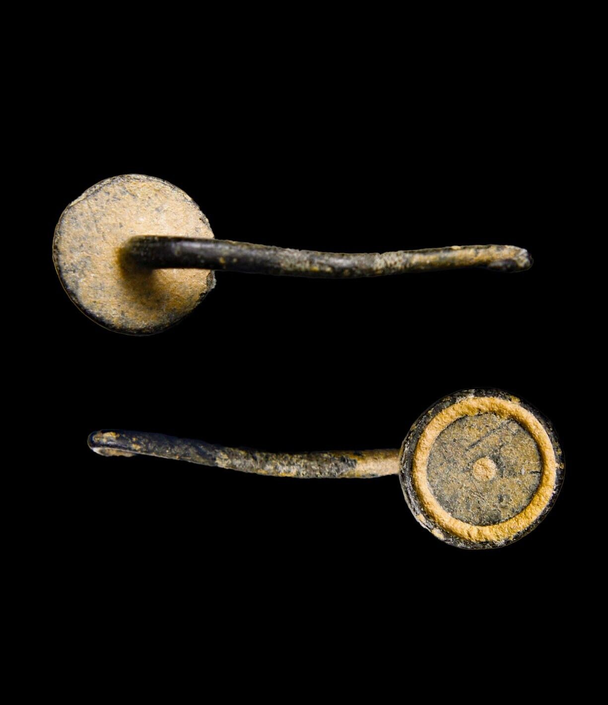 Well Designed Ancient Figurine Artifact Clothing Pin with Magic Eye w/COA