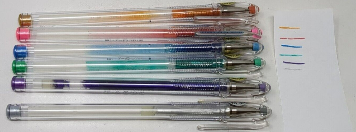 Vintage Pilot G-1 Bold Gel Pen 80s 90s Jelly Japan Colorful Colors G1 USED