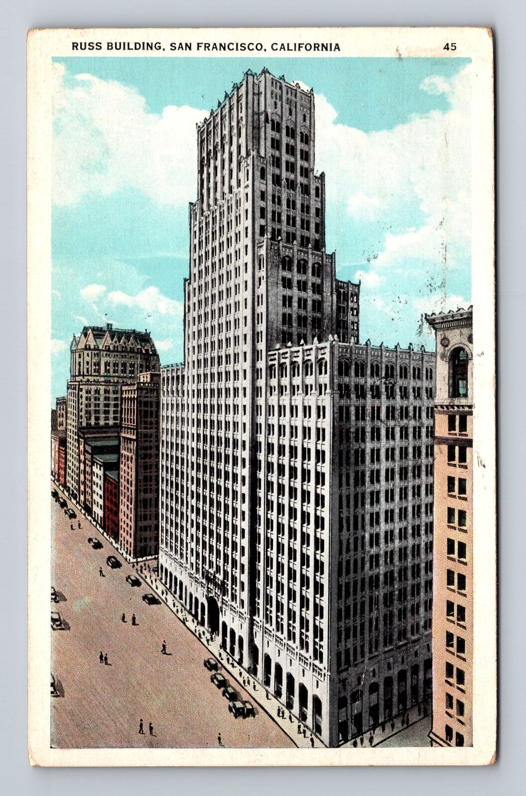 San Francisco CA- California, Russ Building, Advertise, Vintage c1932 Postcard