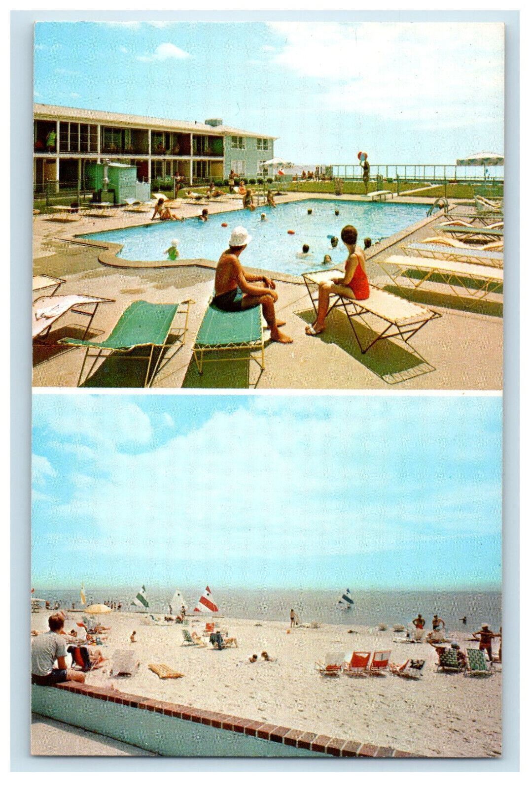 c1960s The Riviera Beach Motel South Yarmouth Cape Cod Massachusetts MA Postcard