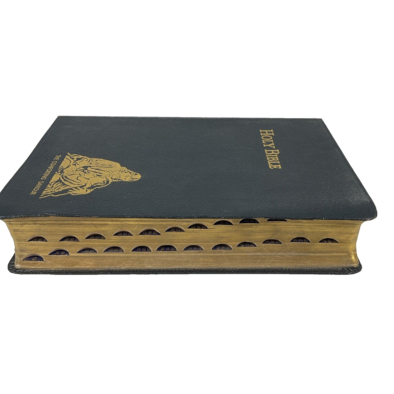 Bible King James Version Family Alter Edition 1949 Black Leather Bound